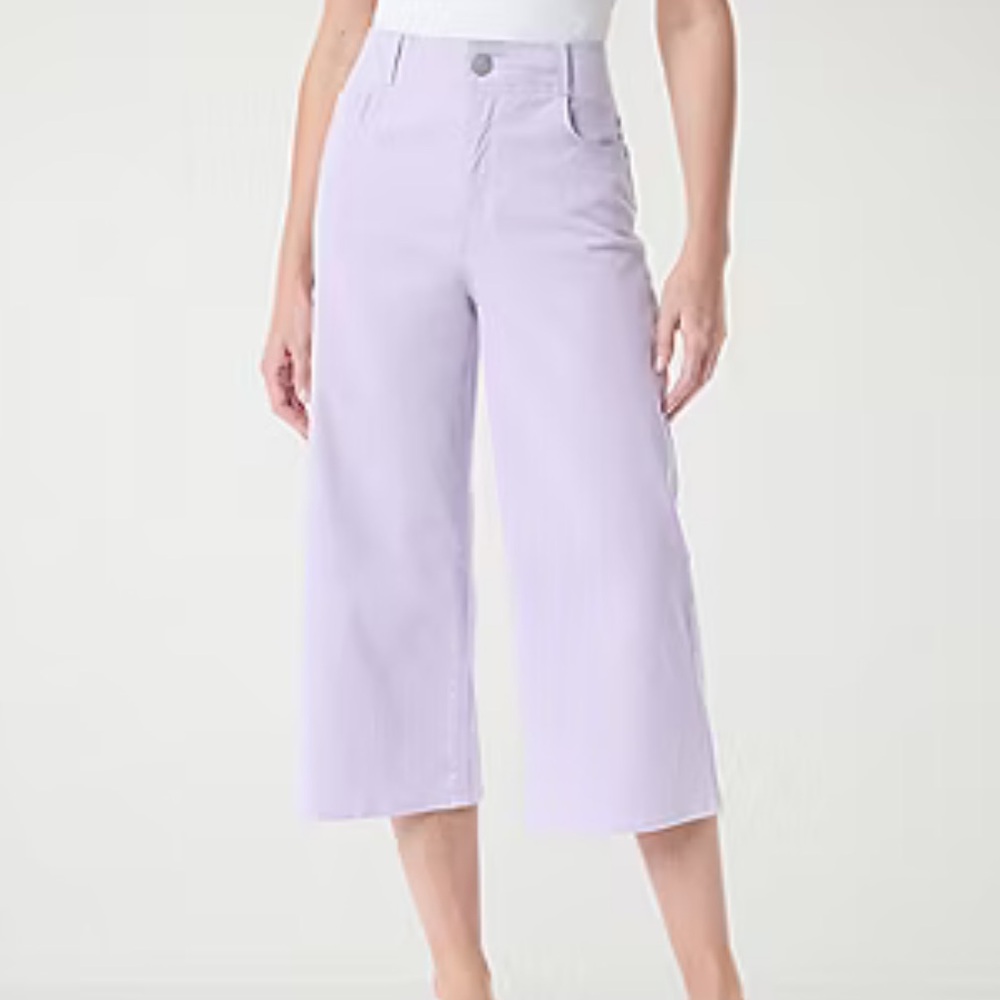 Gloria Vanderbilt Womens Lilac Shape Effect Tummy Sculpt Culotte Twill Pants N